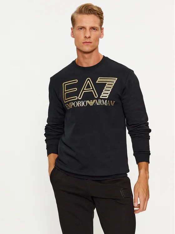 EA7 Emporio Armani Sweater Black Gold Phases Men s Fashion