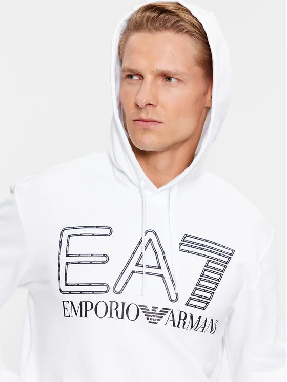 EA7 Emporio Armani Hoodie White Black