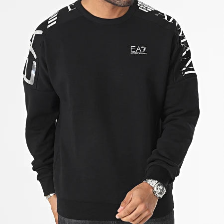 EA7 Emporio Armani Sweatshirt-Black/Silver – Phases Men's