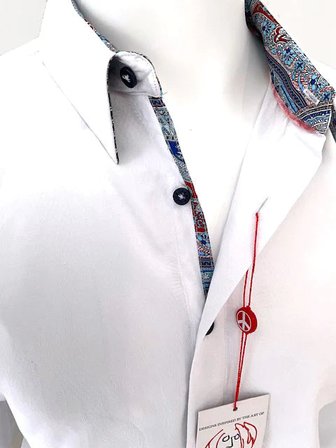 English Laundry John Lennon Long Sleeve Wilton White Phases Men s Fashion