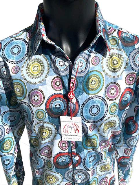 English Laundry John Lennon Long Sleeve Spennymore-Blue - Main Image