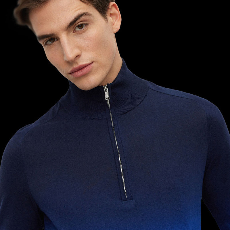 Hugo Boss Porsche Knit Pullover Regular Fit Organic Cotton-Blue