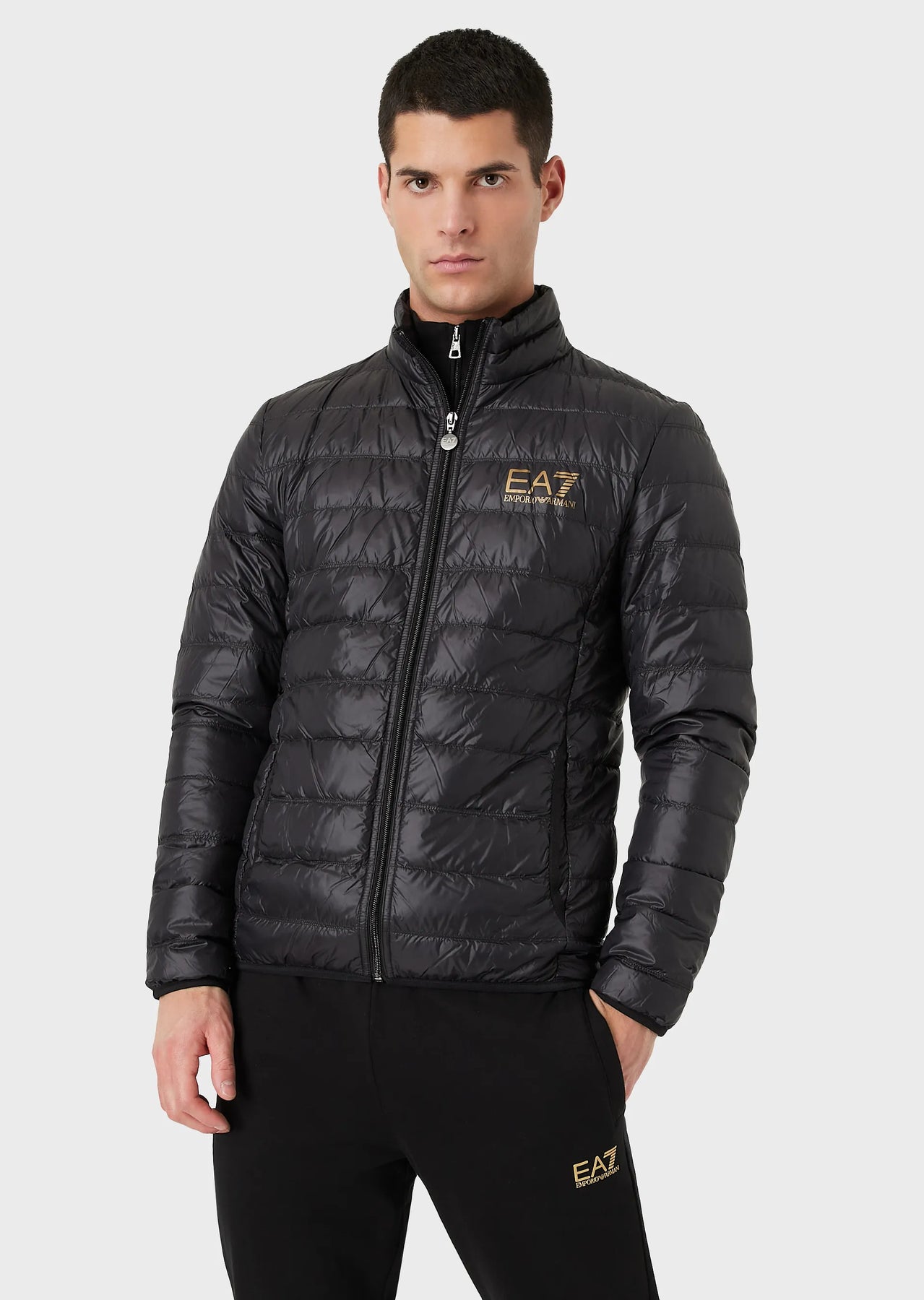 Ea7 down jacket shop black