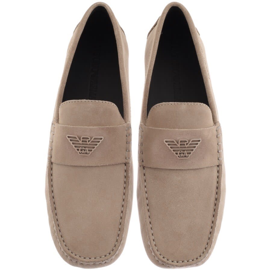 Emporio Armani Suede Driver Shoes Beige – Phases Men's Fashion