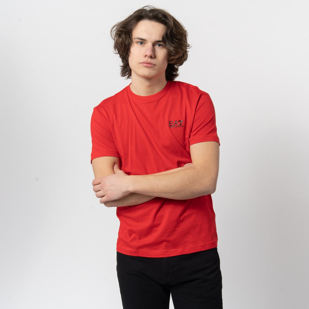 EA7 Emporio Armani Men's Small Logo T-Shirt Racing Red – Phases